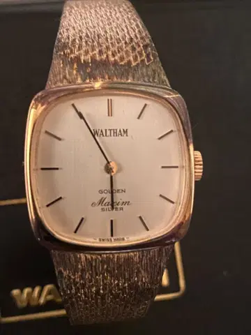 WALTHAM Golden Maxim Silver 수동 와인딩 시계