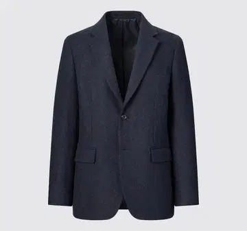 새상품급 ] UNIQLO 울 블렌드 자켓 M 네이비