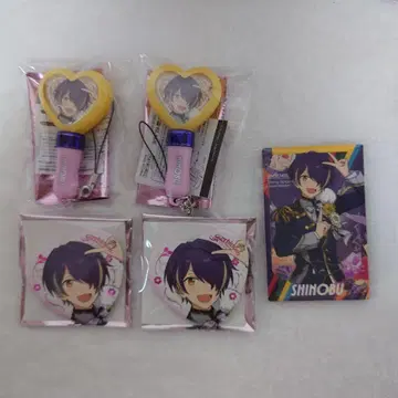 앙스타 센고쿠 시노부 스타페스 미니 응원봉 하트 캔뱃지 카드