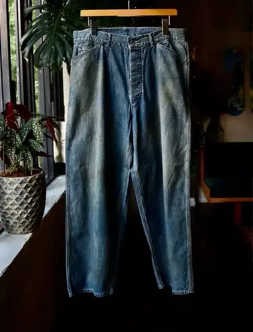 a.presse vintage military denim trousers