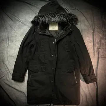 퍼 달린 모즈 코트 블랙 계열 아카이브 Y2K