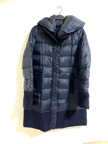 ITALY 이소재 울 다운 자켓 다운 코트 네이비 이탈리아