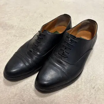 새상품급 CAMPOS 가죽 로퍼 스트레이트 팁 블랙 42