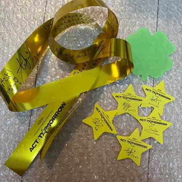 TXT 별 5개 금색 테이프 act tomorrow 낙하부 일본 3