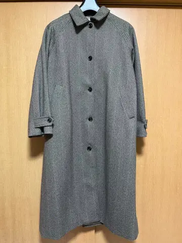 [callautia] 헤링본 스텐 칼라 롱 코트