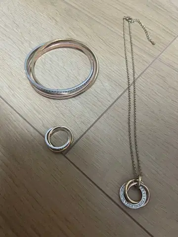 스와로브스키 목걸이 반지 블레스 3종 세트
