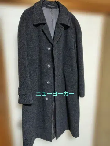 NEW YORKER 남성용 울 스텐카라 코트 차콜 그레이