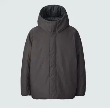 UNIQLO U 유니클로U 퍼프테크 볼륨 후드티 다크 그레이 S 사이즈