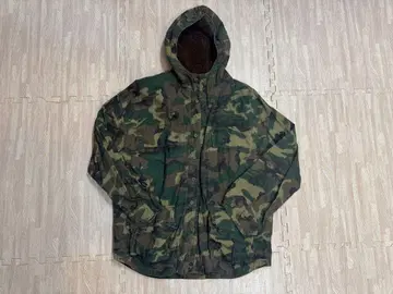 텐더 로인 카모플라쥬 후드 부착 밀리터리 자켓 L 사이즈