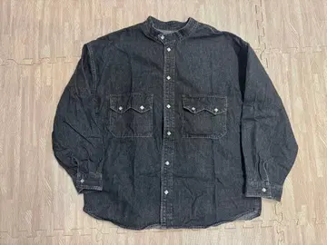 텐더로인 데님 셔츠 스냅 버튼 워싱 M