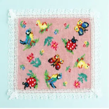 친자와 레이스점 x 페이러 타월 손수건 하이지 핑크