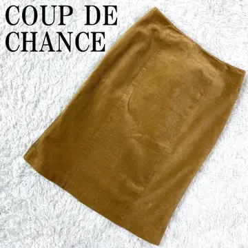 COUP DE CHANCE 코듀로이 스커트 브라운 38 B9386
