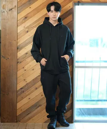 Hurley 맨투맨 셋업 블랙 후디&팬츠 세트 M