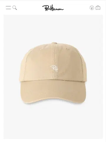 론 허먼 워시 트윌 로고 캡 베이지