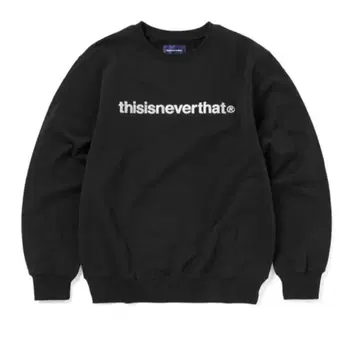 thisisneverthat 블랙 크루넥 맨투맨