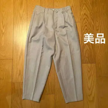 새상품급 AUBETT 울 개버딘 2턱 테이퍼드 팬츠 4 그레이