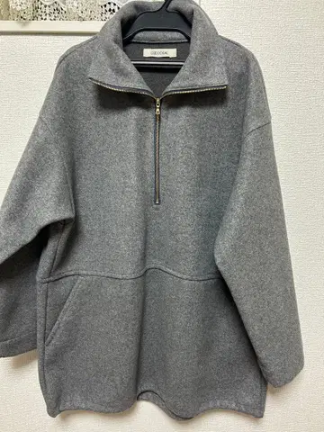 COCODEAL 더블 페이스 하프 지퍼 미니 원피스