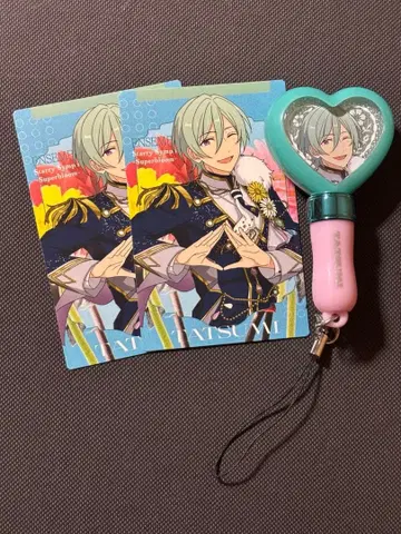 앙스타 카제하야 타츠미 미니 응원봉 카드 2장 스타포니