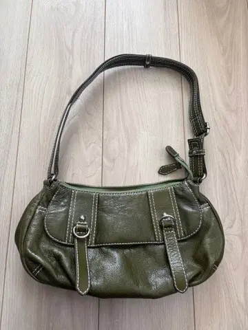 올리브 그린 숄더백 헤이세이 레트로