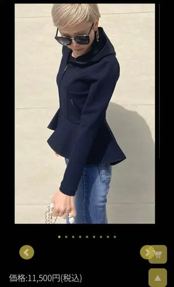 JENNE 플럼 후드티 S