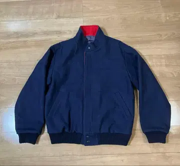 빈티지 DASH 울 블루종 짧은 기장 네이비 폴란드제 40