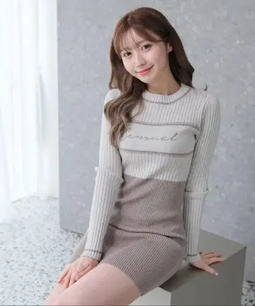 LIP SERVICE 립 서비스 sensual 리브 니트 원피스