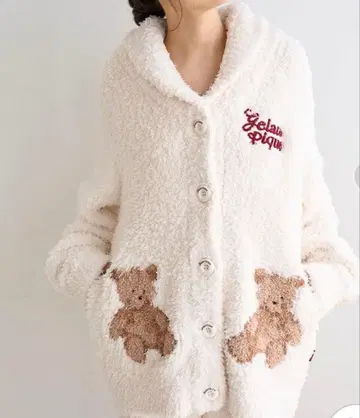 젤라또피케 젤라또 스노우 베어 자카드 숄 가디건
