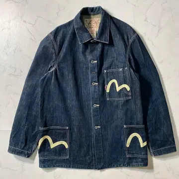 고품질 ] 에비수 커버올 카모메 프린트 사이즈 42 1951 XL 데님