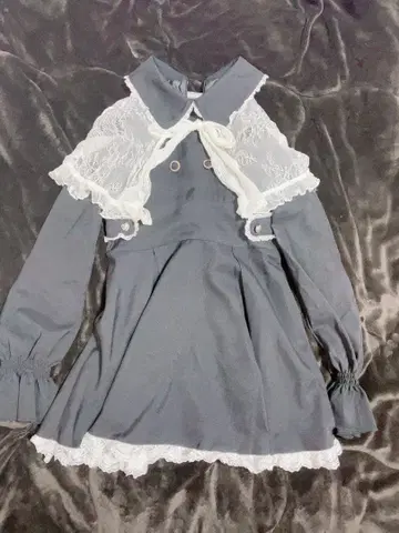 블랙 레이스 미니 원피스