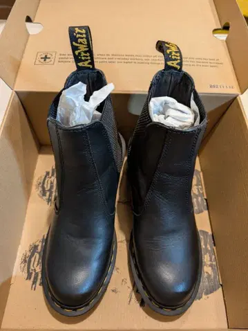 닥터마틴 사이드 고어 부츠 블랙 가죽