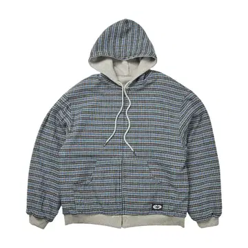 ERTR Reversible Hoodie ZipUp Check Blue