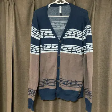 glamb 음악 모티브 니트 가디건