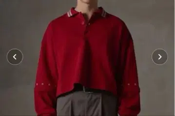 [Grancy] 피케 셔츠 레드 S 사이즈