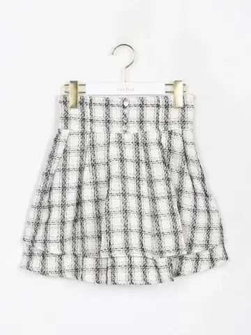 evelyn 트위드 더블 플레어 sk