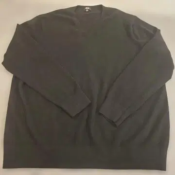 UNIQLO 캐시미어 V넥 니트 스웨터 4XL 블랙 빅 사이즈