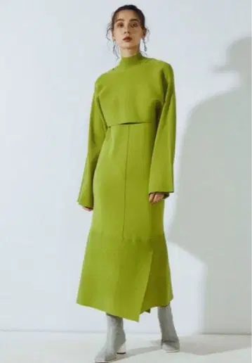 UN3D. 2WAY 케이프 볼레로 니트 원피스