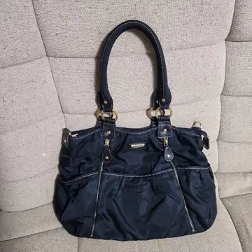 네이비 나일론 숄더백 중형