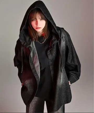 ADRER 오버 셔츠 후드티