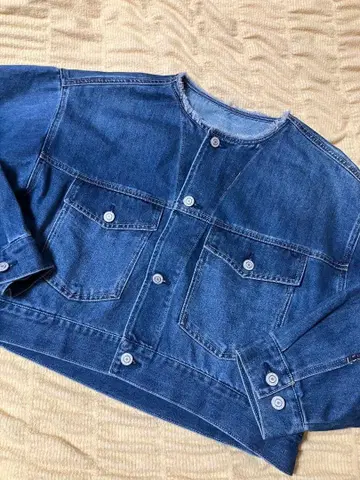 새상품급 GLOBAL WORK 글로벌 워크 숏 기장 데님 자켓