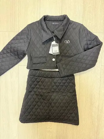 ALENCY 퀼팅 셋업 블랙