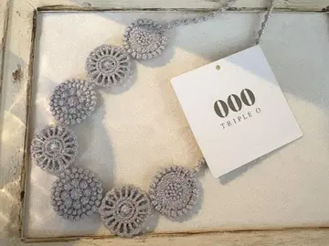 000 트리플 오 레이스 휠 목걸이 그레이 실버 미사용