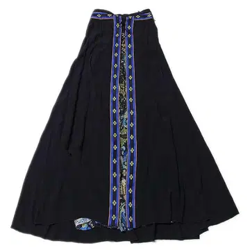 [ ETRO ] 22AW 플로럴 롱 기장 플레어 스커트 실크