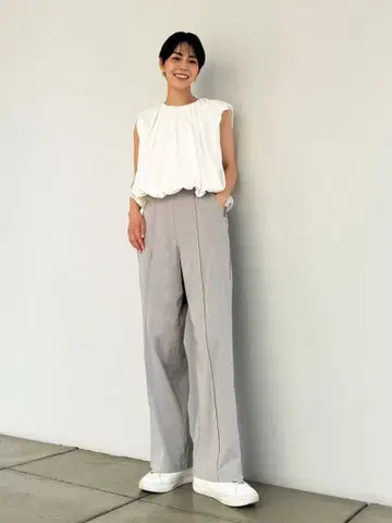 CINEMATIQ 코튼 스트레이트 팬츠 그레이