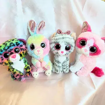 ty의 컬러풀 봉제 인형 4개 세트