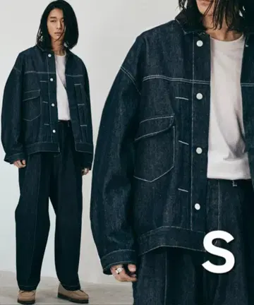 [ 완판템 ] WYM - HEAVY OZ WIDE DENIM SET-UP