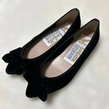 파르팔레 벨로아 플랫 펌프스 리본 블랙 39