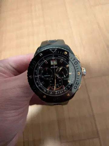 EDOX 클래스원 쿼츠 손목시계 블랙/골드