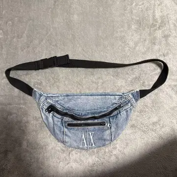 새상품급 B랭크 아르마니 익스체인지 블랙 데님 숄더 허리 백