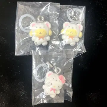 산리오 복슬복슬 스노우 메지루시 액세서리 키티 폼폼푸딩