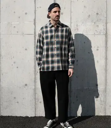 MANUAL ALPHABET 매뉴얼 알파벳 트윌 옴브레 셔츠